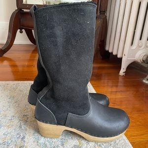 No. 6 shearling clog boots
